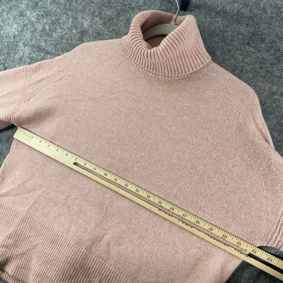J. Crew Turtleneck Sweater Medium Pink Supersoft Yarn Long Sleeve Knit - Picture 5 of 10